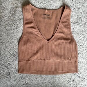 Garage brown tank top